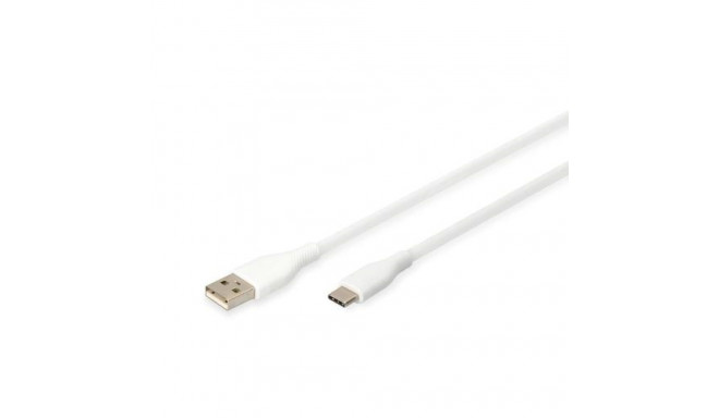 Digitus USB-C silicone connection cable, 1m, white