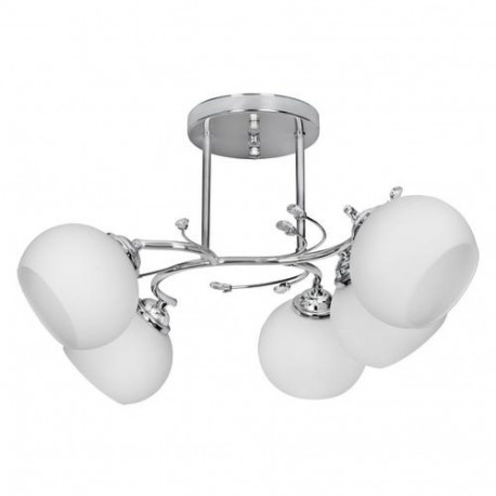 Activejet Classic chandelier pendant ceiling lamp IRMA nickel 5xE27 for living room