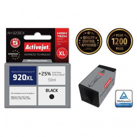 Activejet AH-920BCX ink (replacement for HP 920XL CD972AE; Premium; 50 ml; black)