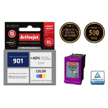 Activejet AH-901CR ink (replacement for HP 901 CC656AE; Premium; 21 ml; color)