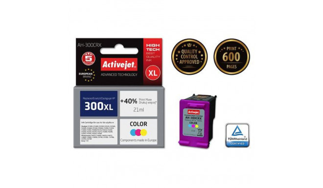 Activejet AH-300CRX Ink (replacement HP 300XL CC644EE; Premium; 21 ml; color)