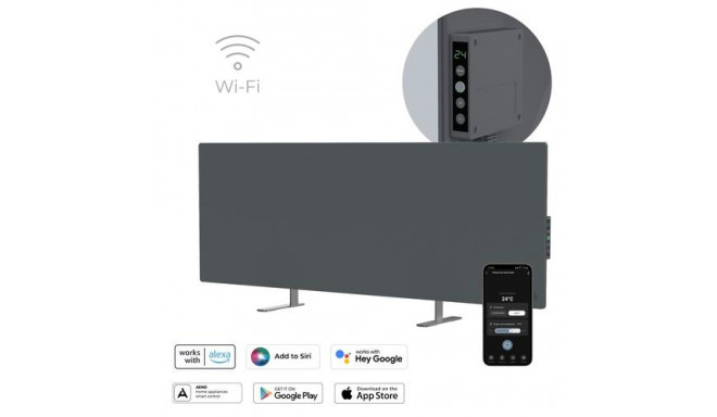 AENO Premium Eco Smart Heater, 700W, LED display, Plug type: Europe (E/F type), GREY
