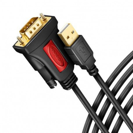 Axagon ADS-1PSN USB-A 2.0 - serial RS-232 DB9-M Prolific adapter cable 1.5m - Adapter - Digital/Date