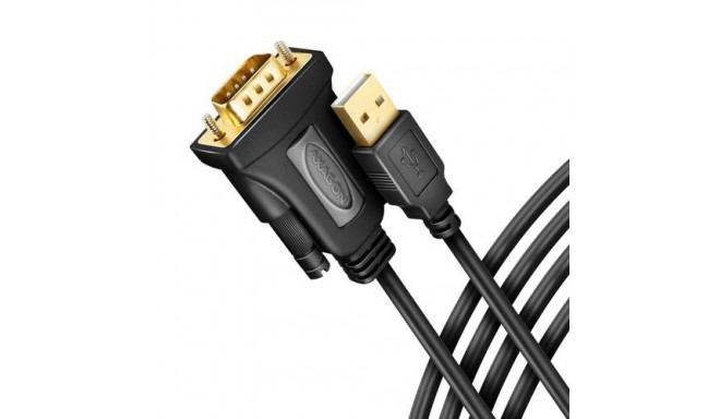Axagon ADS-1PQN USB-A 2.0 - serial RS-232 DB9-M FTDI adapter cable 1.5m - Adapter - Digital/Daten se