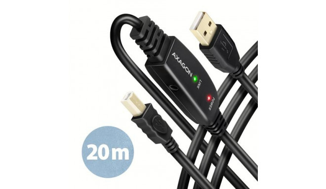 Axagon ADR-220B USB 2.0 A-M -&gt; B-M active connecting/repeater cable 20m - Kabel - Digital/Dat