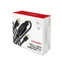 Axagon ADR-215B USB 2.0 A-M -&gt; B-M active connecting/repeater cable 15m - Kabel - Digital/Dat