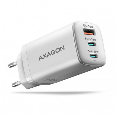 Axagon ACU-DPQ65W PD3.0 &amp; QC4+ 3x OUTPUTS wall charger 65W