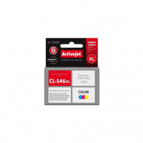 Activejet AC-546NX Printer Ink for Canon, Replacement Canon CL-546XL; Supreme; 15 ml; colour, cyan,