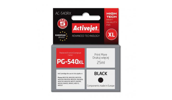 Activejet AC-540RX ink (replacement for Canon PG-540 XL; Premium; 15 ml; black)