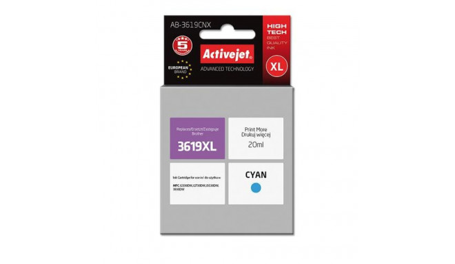 Activejet AB-3619CNX ink (replacement for Brother LC3619CXL; Supreme; 20 ml; cyan)