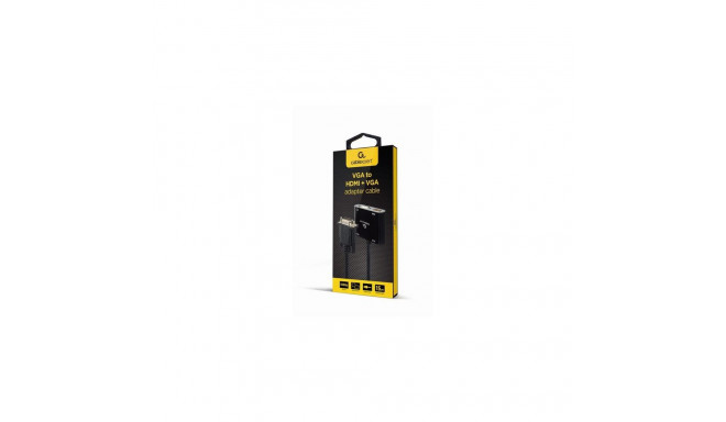 Gembird A-VGA-HDMI-02 video cable adapter 0.15 m HDMI + VGA (D-Sub) VGA (D-Sub) Black