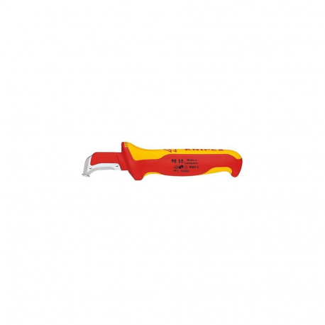 Knipex Kabelmantelmesser 009855 Metallic, Red, Yellow Fixed blade knife