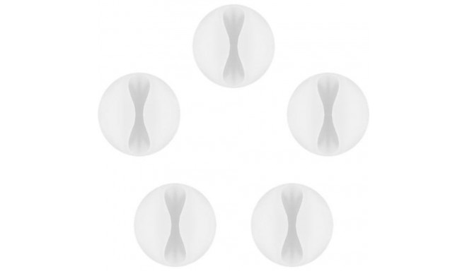 Goobay Cable Management 1 Slot, White, 5 pcs