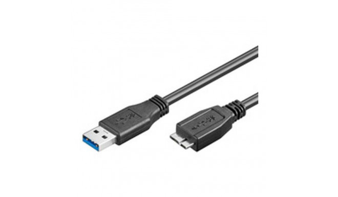 Goobay 1m USB 3.0 A/micro-B USB cable USB A Micro-USB B Black