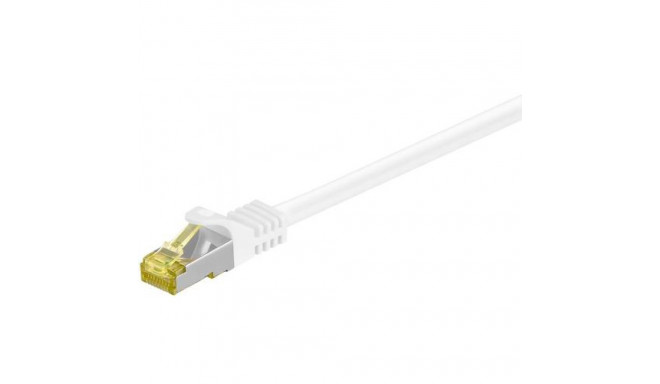 Goobay RJ45 Patch Cord CAT 6A S/FTP (PiMF), 500 MHz, with CAT 7 Raw Cable, white, 5m