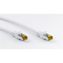 Goobay RJ45 Patch Cord CAT 6A S/FTP (PiMF), 500 MHz, with CAT 7 Raw Cable, white, 5m
