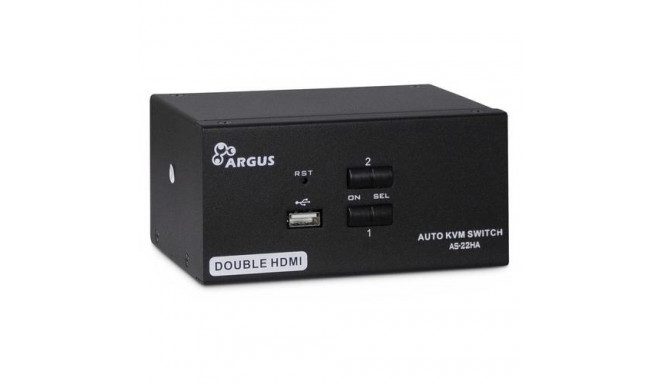 Inter-Tech AS-22HA HDMI KVM switch Black