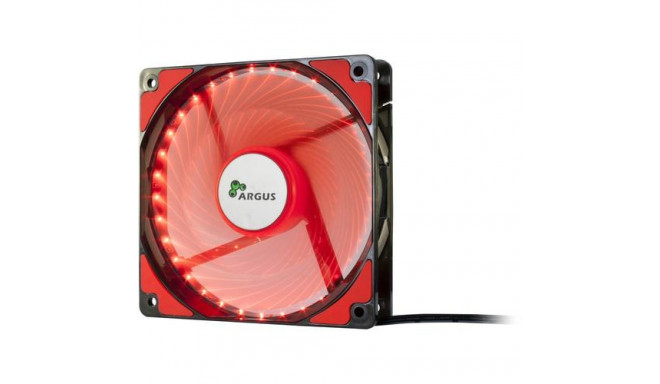 Inter-Tech L-12025 Computer case Fan 12 cm Black, Red