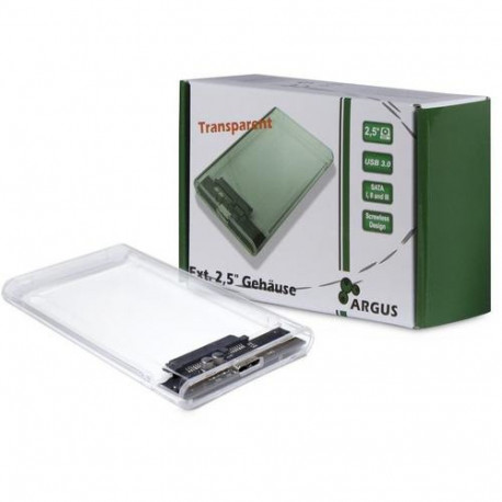 Inter-Tech GD-25000 HDD enclosure Transparent 2.5"