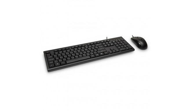 Inter-Tech KM-3149R keyboard Mouse included Home USB QWERTY Russian, US International Black