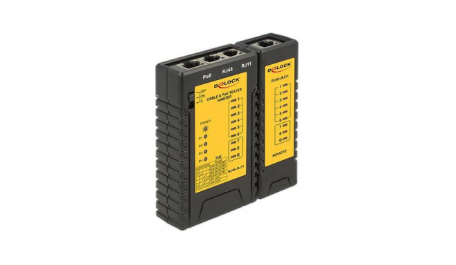 DeLOCK 86107 network cable tester Black, Yellow