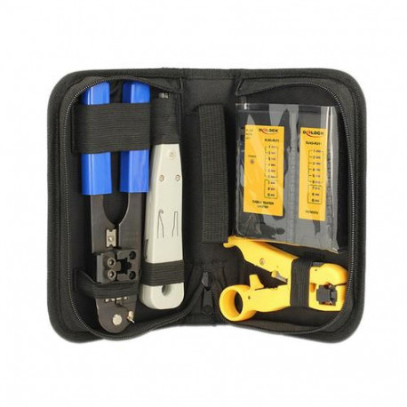 DeLOCK 86105 cable preparation tool kit Black, White