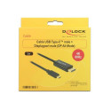 DeLOCK 85256 video cable adapter 2 m USB Type-C DisplayPort Black