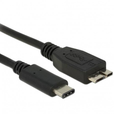 DeLOCK 0.5m USB3.1 C - MicroUSB3.1 B USB cable USB 3.2 Gen 2 (3.1 Gen 2) USB C Micro-USB B Black