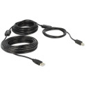 DeLOCK 20m, USB2.0-A - USB2.0-B USB cable USB A USB B Black DeLOCK 20m, USB2.0-A - USB2.0-B USB cable USB A USB B Black