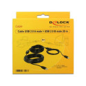 DeLOCK 20m, USB2.0-A - USB2.0-B USB cable USB A USB B Black DeLOCK 20m, USB2.0-A - USB2.0-B USB cable USB A USB B Black