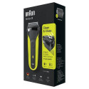 Braun Series 3 300 Electric Shaver, Razor for Men, Black/Volt Green