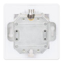 Intellinet 2-Port Cat6 10G Shielded RJ45 Wall Plate Flush Mount with Faceplate, STP, Signal White RA