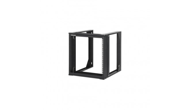 Intellinet 19&quot; Wall Mount Open Frame Network Rack, 9U, Front-hinged Swing Frame Flat Pack, 