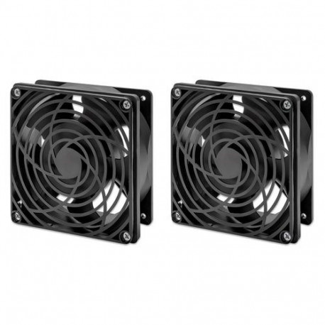 Intellinet 2-Fan Ventilation Unit for 19" Wallmount Cabinets Roof-mount, 1.8 m Power Cable with