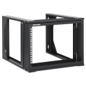 Intellinet 19" Wall Mount Open Frame Network Rack, 6U, Front-hinged Swing Frame Flat Pack, 