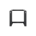 Intellinet 19&quot; Wall Mount Open Frame Network Rack, 9U, Front-hinged Swing Frame Flat Pack, 