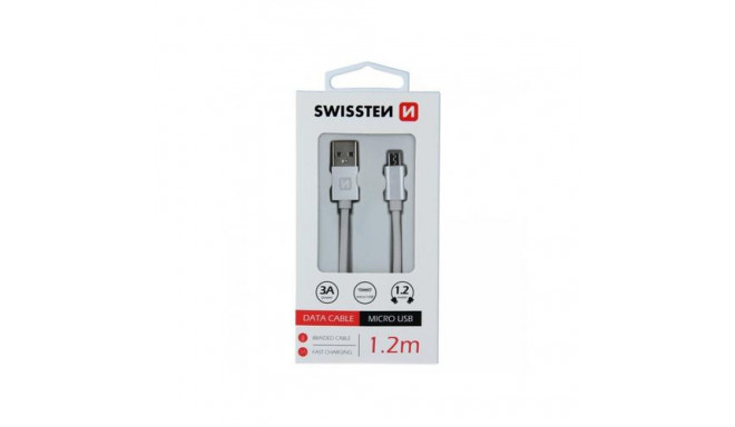 Swissten 71522203 USB cable USB 2.0 1.2 m USB A Micro-USB B Silver