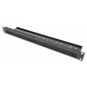 Intellinet 19&quot; Cable Entry Panel with Cable Tray 2-Pack, with Brush, 1U, Black, 2pcs in a B