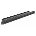 Intellinet 19&quot; Cable Entry Panel with Cable Tray 2-Pack, with Brush, 1U, Black, 2pcs in a B