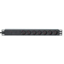 Intellinet 19&quot; 1U Rackmount 7-Way EU 2-pin (CEE 7/3) PDU with Surge Protection, 16A, On/Off