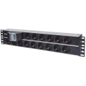 Intellinet 19&quot; 2U Rackmount 15-Way Power Strip - German Type&quot;, With Double Air Swi
