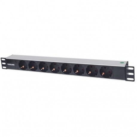 Intellinet 19" 1U Rackmount 8-Output Power Distribution Unit (PDU) EU CEE 7/3 Outlets, With LED