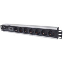 Intellinet 19&quot; 1.5U Rackmount 7-Way Power Strip - German Type&quot;, With Surge Protect