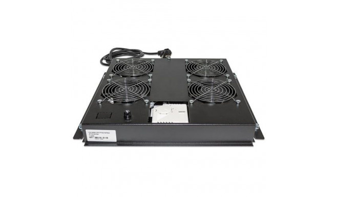 Intellinet 4-Fan Ventilation Unit for 19&quot; Racks, Roof Mount, with Thermostat, Black