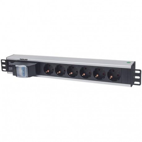 Intellinet 19" 1.5U Rackmount 6-Output Power Distribution Unit (PDU) EU CEE 7/3 Outlets, Wi