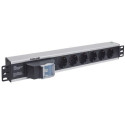 Intellinet 19&quot; 1.5U Rackmount 6-Way Power Strip - German Type&quot;, With Double Air Sw