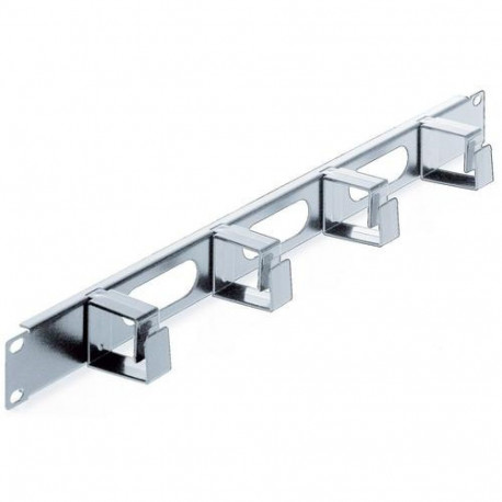 Intellinet 19" Cable Management Panel, 1U, 4 short plastic rings, Grey