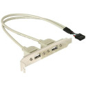 DeLOCK Slotbracket 1x internal USB 5pin &gt; 2x USB2.0 external