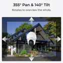 Reolink Argus Series B420 - 3MP Outdoor Battery Wi-Fi Camera, Pan &amp; Tilt, Person/Vehicle Det