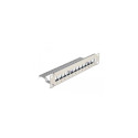 DeLOCK 10″ Keystone Patch Panel 12 port with strain relief 1U grey